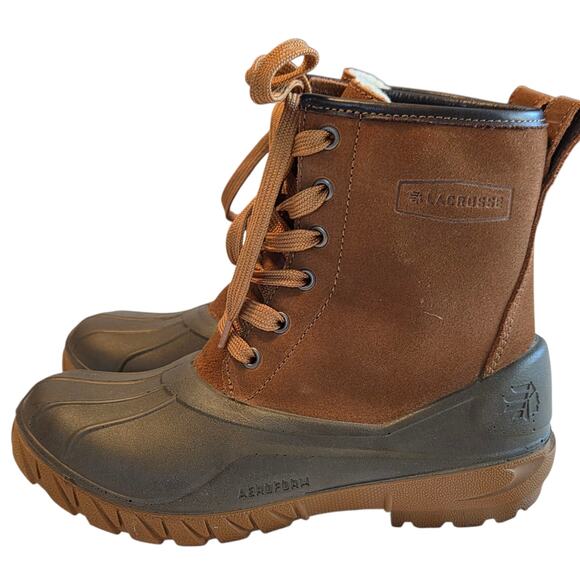 Lacrosse Women's Aero Timber Top Shearling Boots, Leather, 8" Rustic Brown sz 7 - Picture 9 of 11